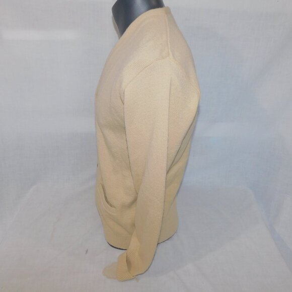 VTG 60s 70s Terry Williams Canada Mens M Tan Wool Blend button Cardigan Sweater - Picture 6 of 10